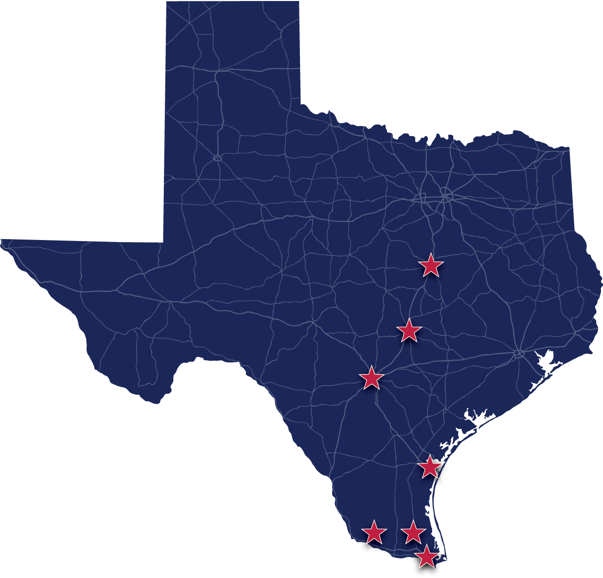 Texas SCI Locations Map