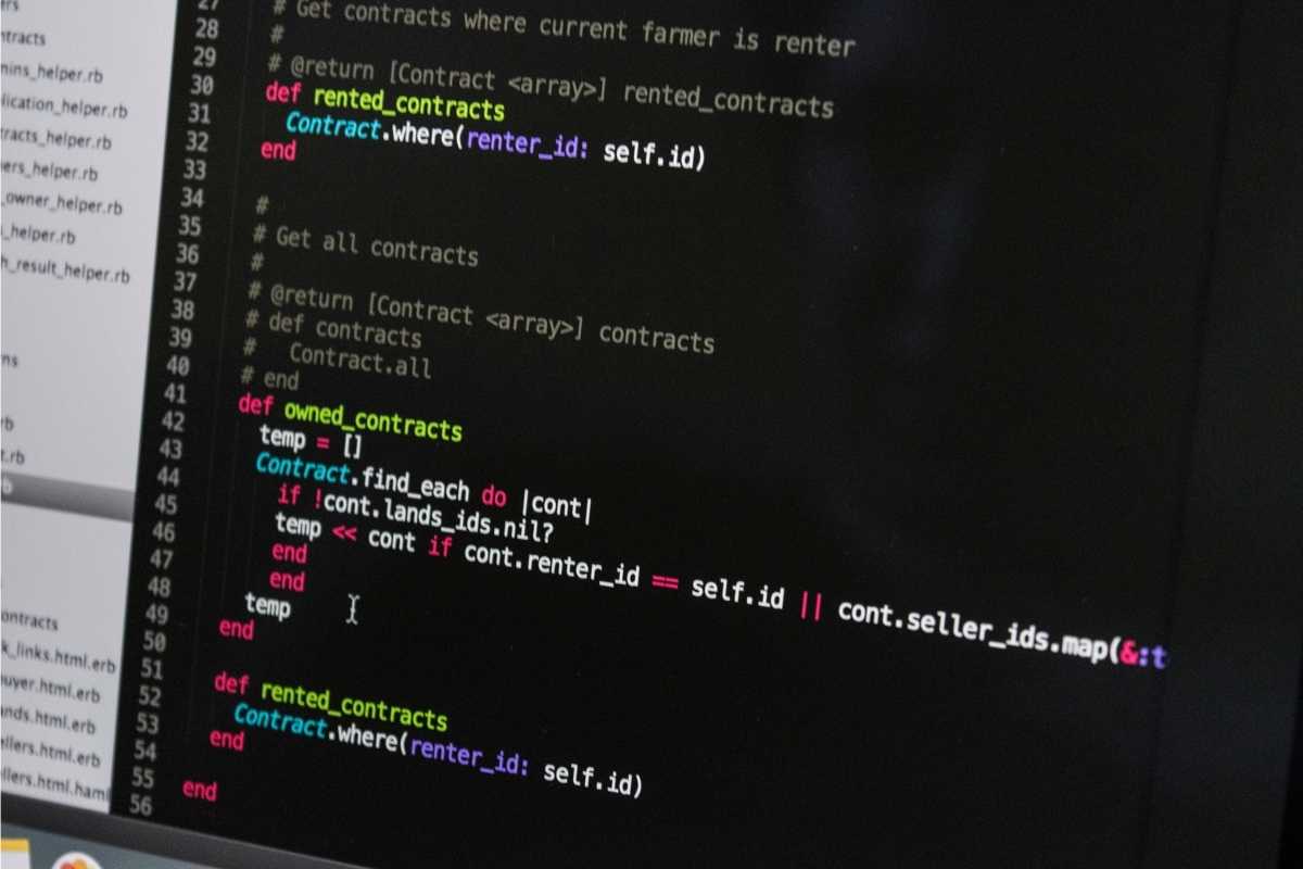 Screenshot of Python code